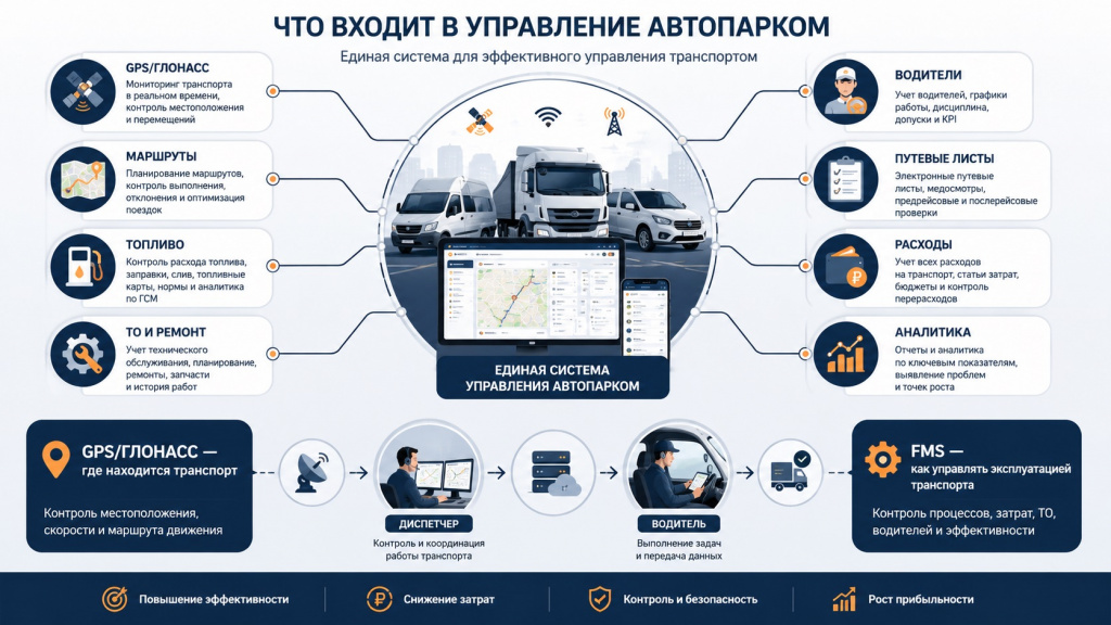 Схема программы управления парком